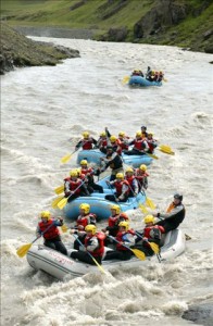 River rafting in Skagafjordur North Iceland